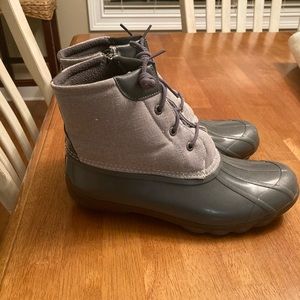 Women’s Gray Sperry Duck Boots